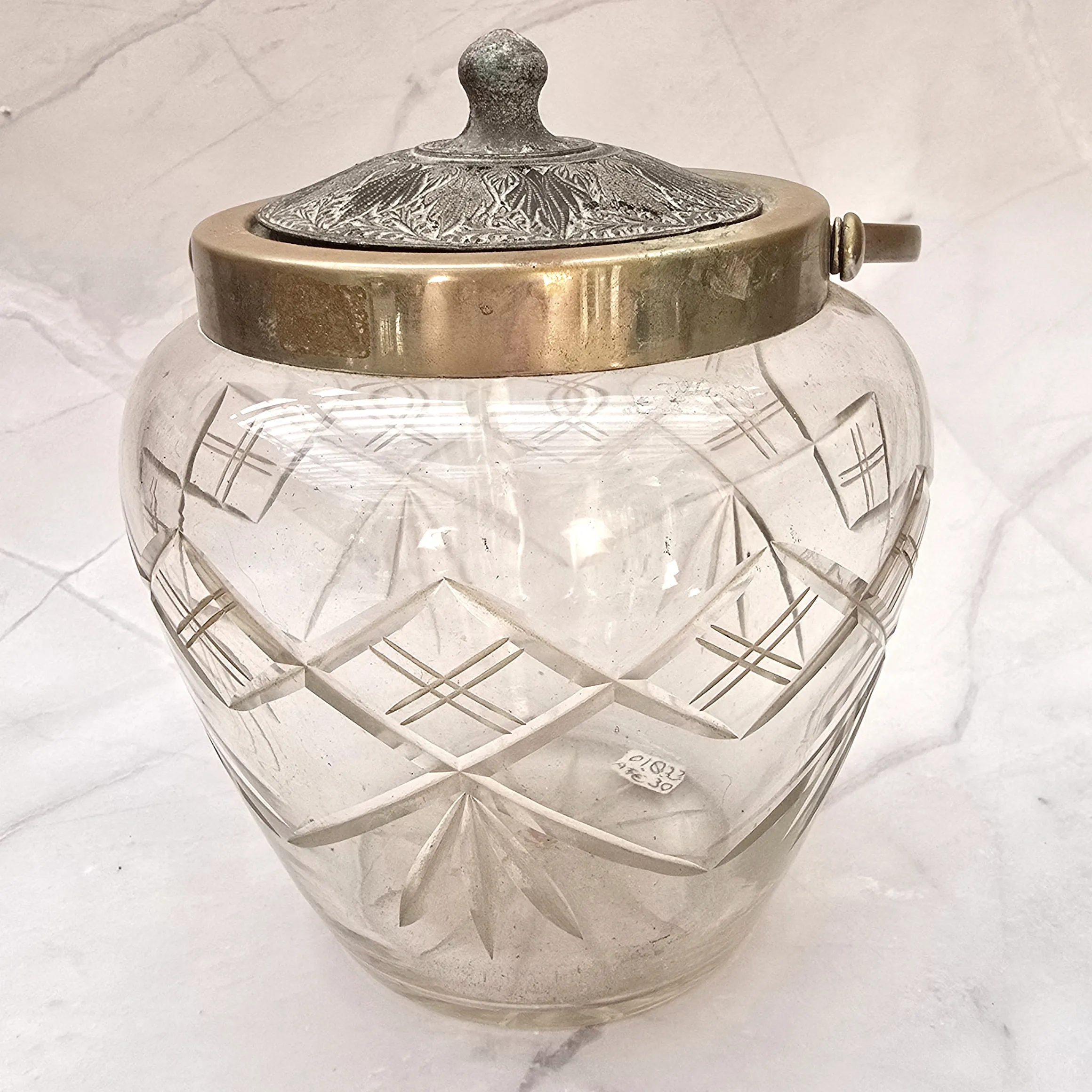 Antieke glazen pot - Afbeelding 2