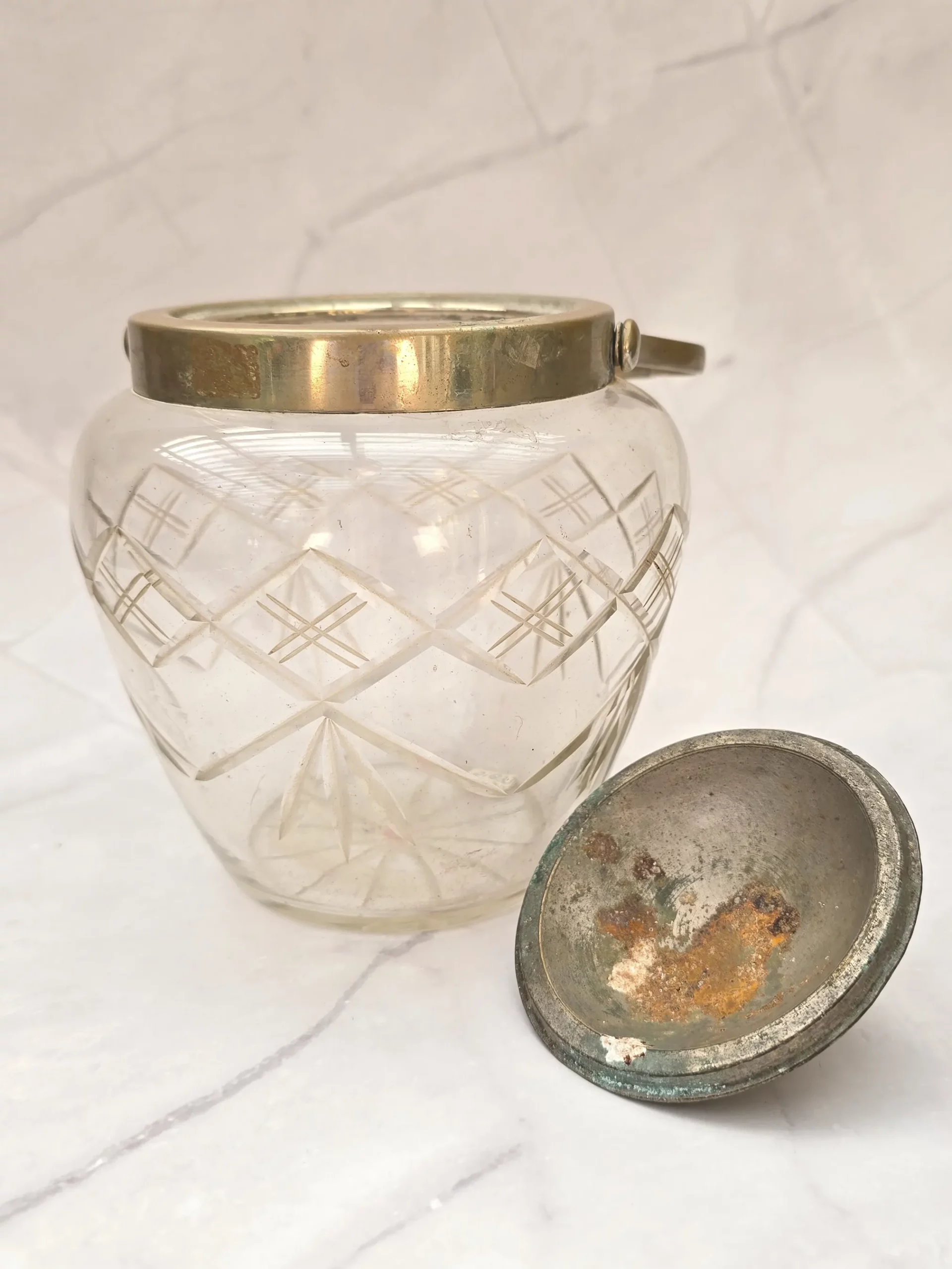 Antieke glazen pot - Afbeelding 3