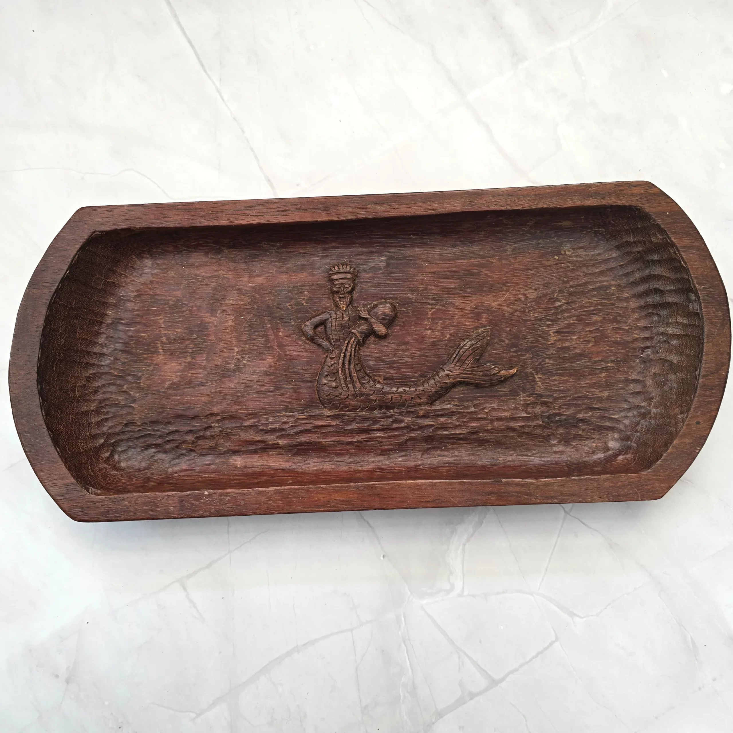 Houten schaal Poseidon