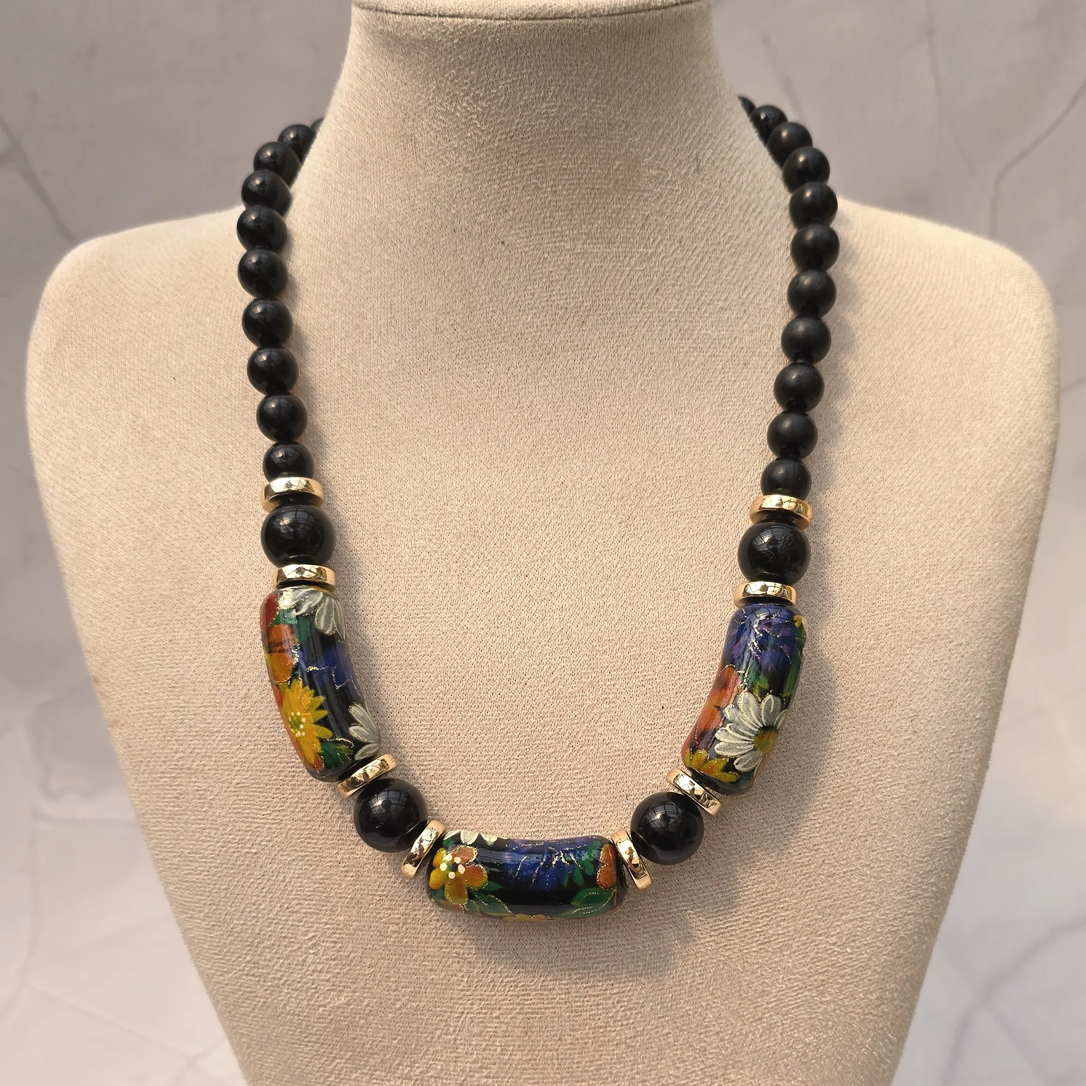 Vintage ketting zwart