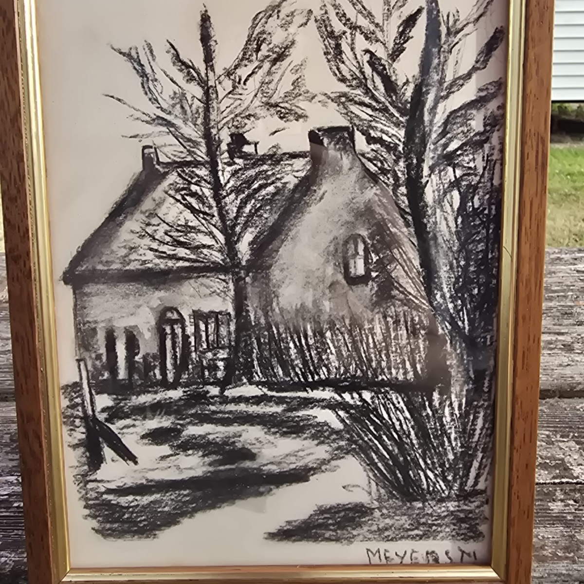 Houtskool tekening Meyers