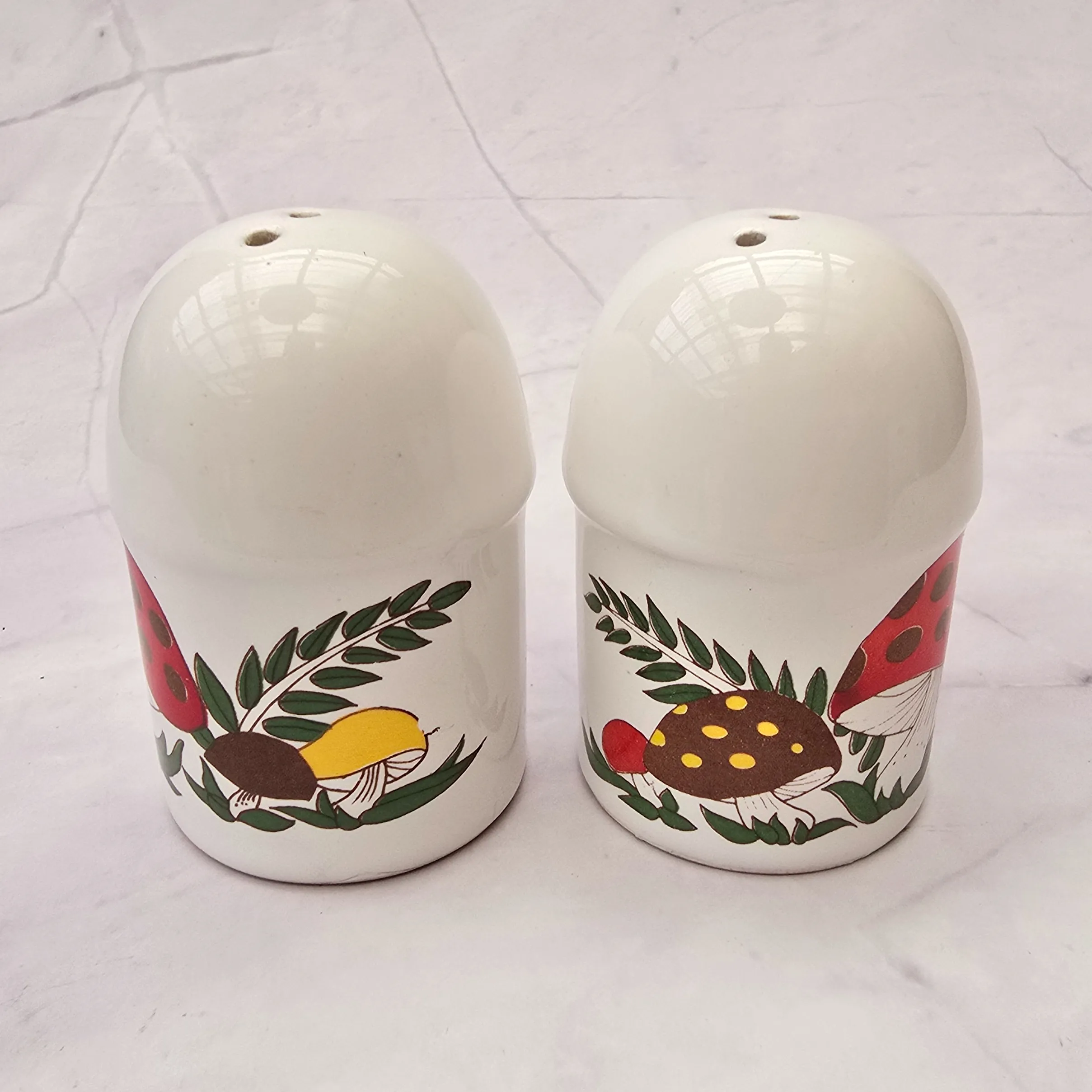 Peper en Zoutstel Paddenstoelen wit - Afbeelding 2