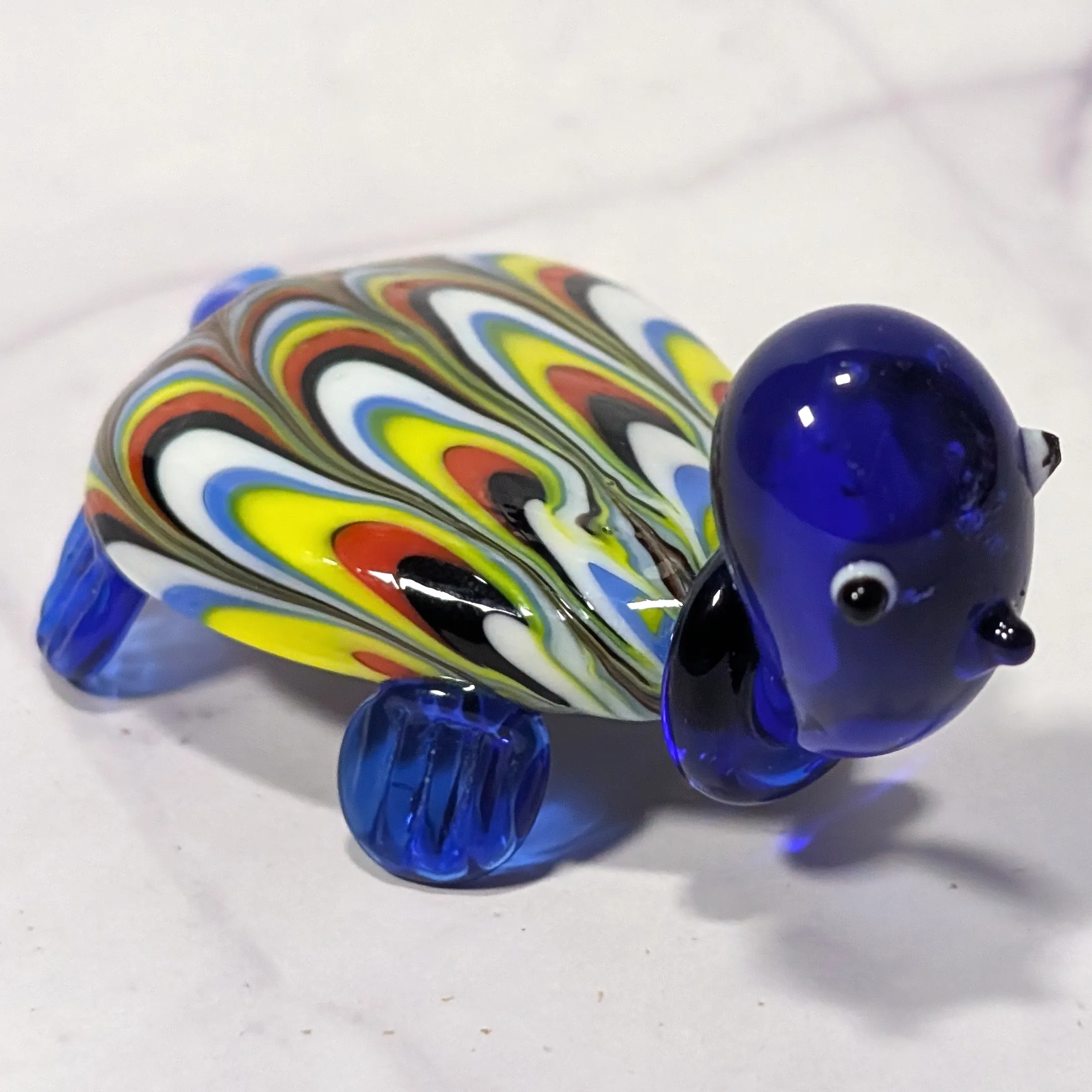 Glazen schildpadje met strepen